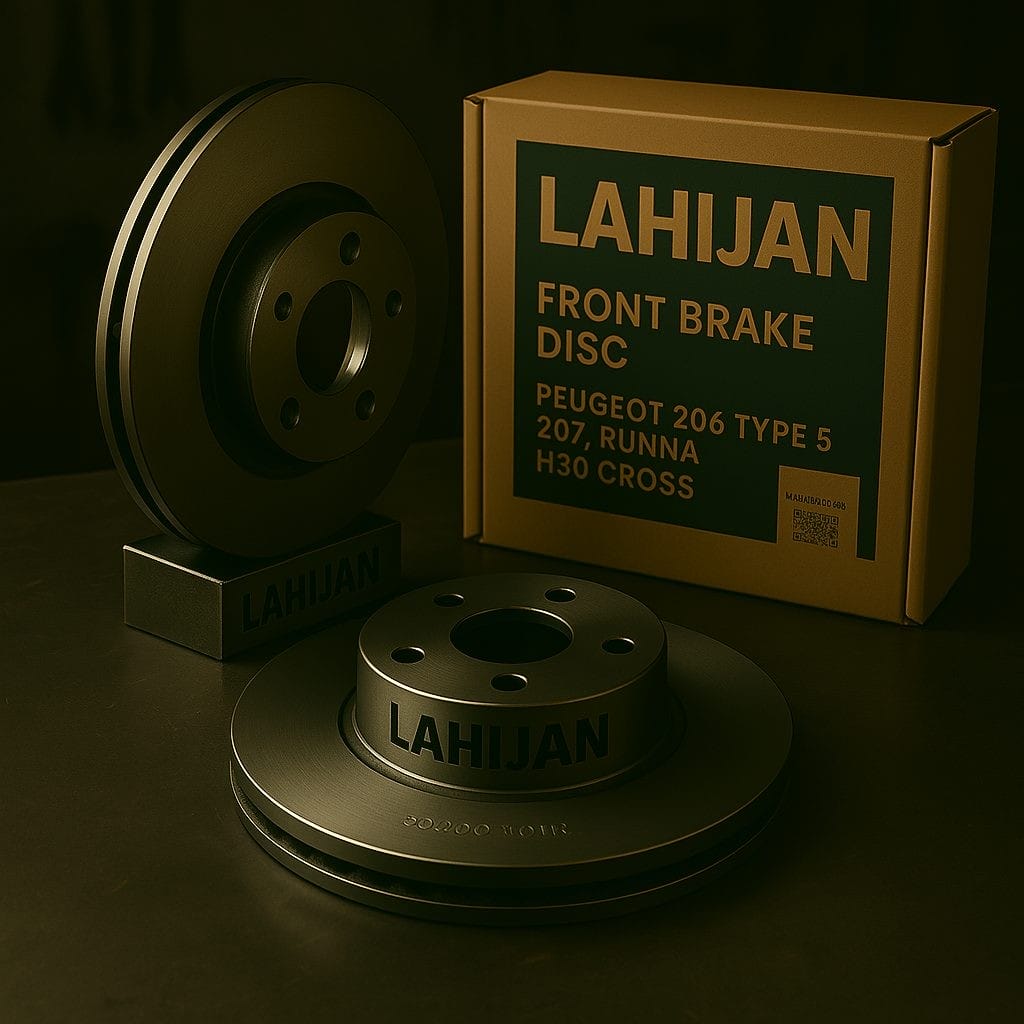 دیسک چرخ ترمز جلو پژو 206 تیپ 5 207 رانا اچ 30 کراس لاهیجان
