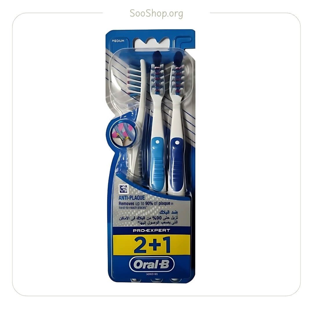 مسواک اورال بی مدل Pro Expert بسته 1 عددی (اصل) | Oral-B Pro Expert Toothbrush 3-Pack