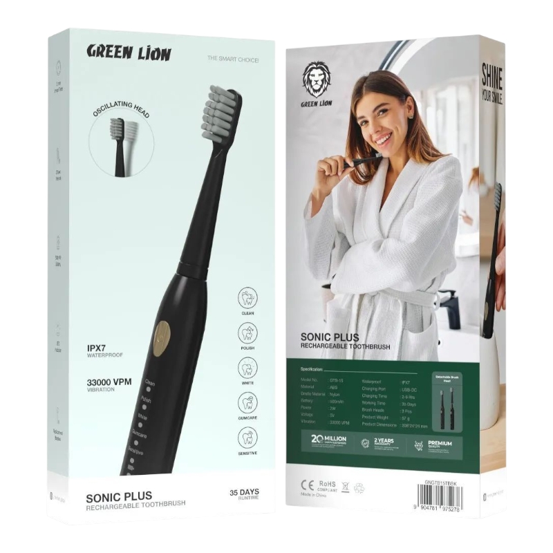 مسواک برقی قابل شارژ سونیک پلاس گرین لاین Sonic Plus
