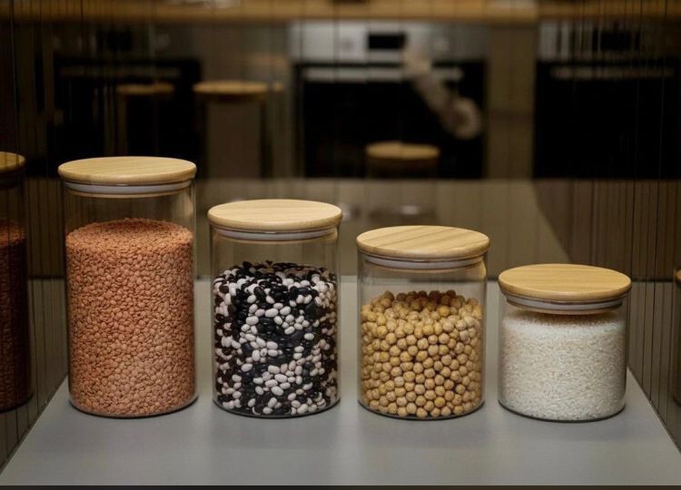 بانکه پیرکس درب بامبو با قطر 10 سانت