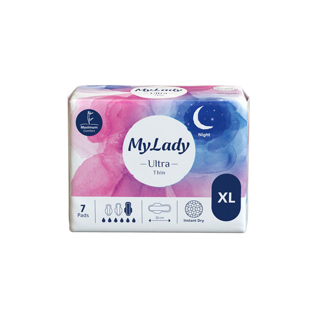 نوار بهداشتی بالدار مای لیدی مدل Instant Dry سایز خیلی بزرگ بسته 7 عددی