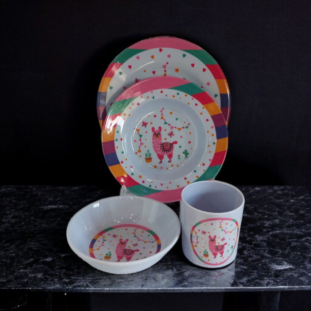 سرویس غذاخوری 4تیکه کودک طرحدار مبلمونسرا مدل 289649