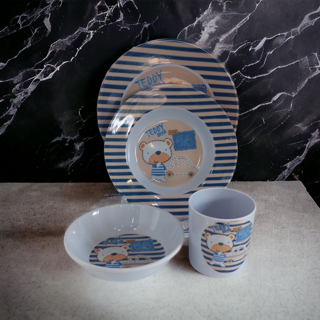 سرویس غذا خوری کودک 4تیکه طرحدار