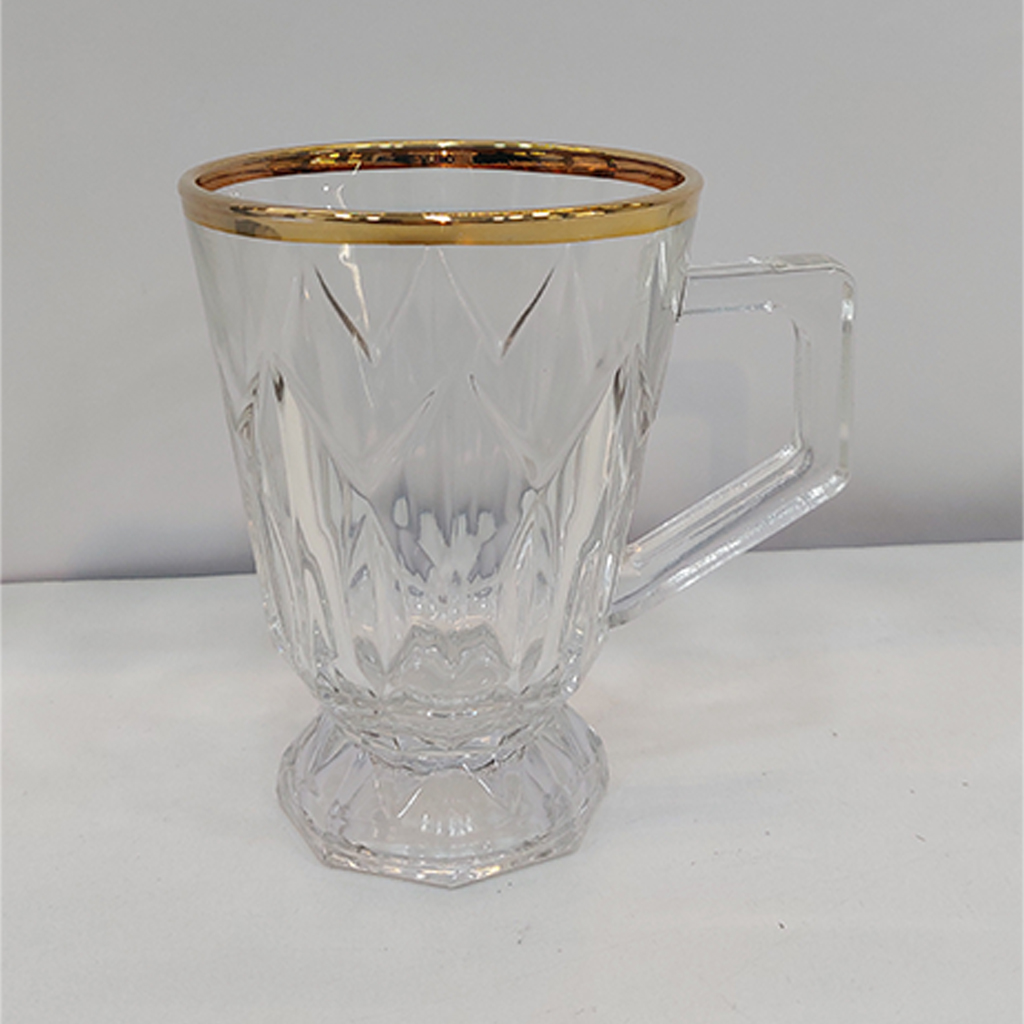 لیوان اونیکس لب طلا