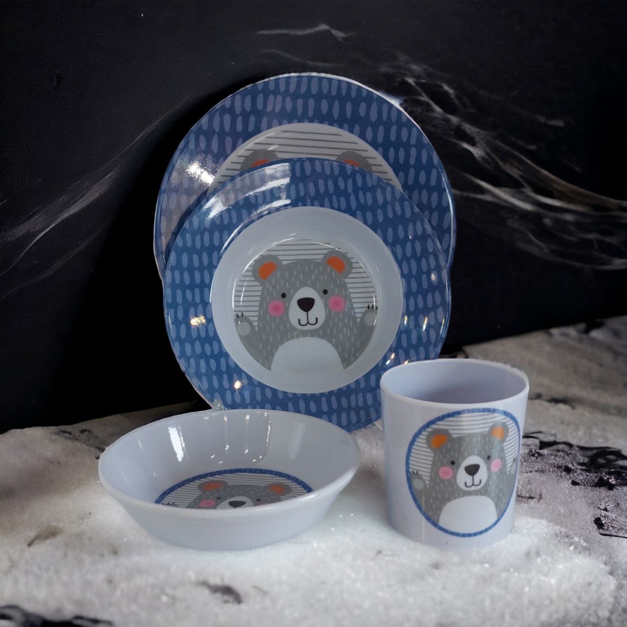 سرویس غذا خوری 4تیکه کودک طرحدار مبلمونسرا مدل 290975