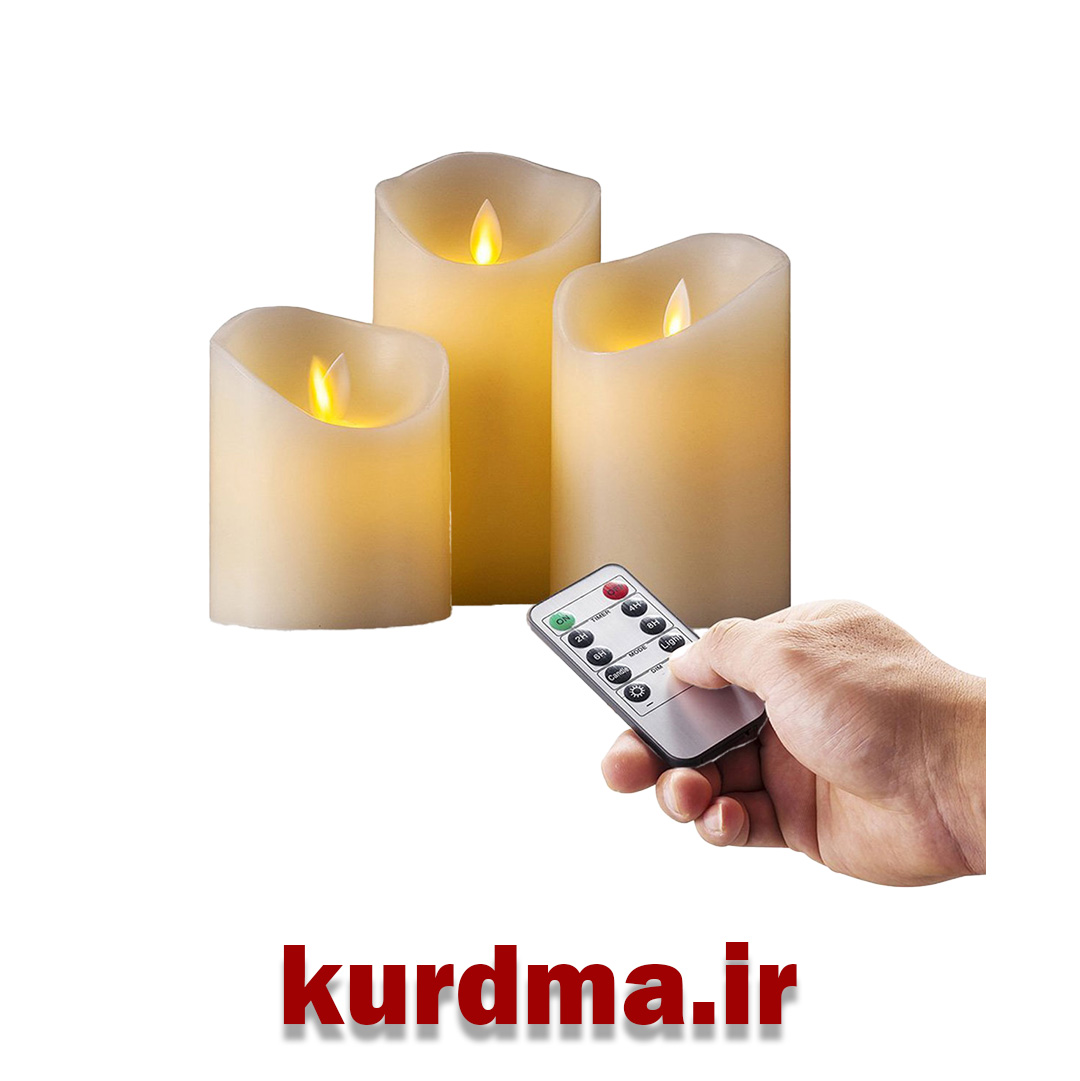 شمع 3عددی هوشمند LED با کنترل از راه دور AIR ZUKER اورجینال استعلام بگیرید لطفا