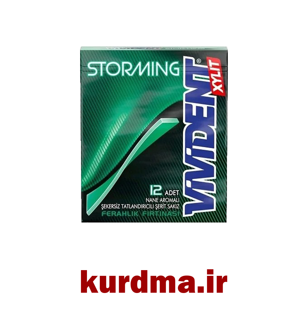 آدامس نواری بدون شکر با طعم نعناع 12 عددی Vivident (عمده و خرده)