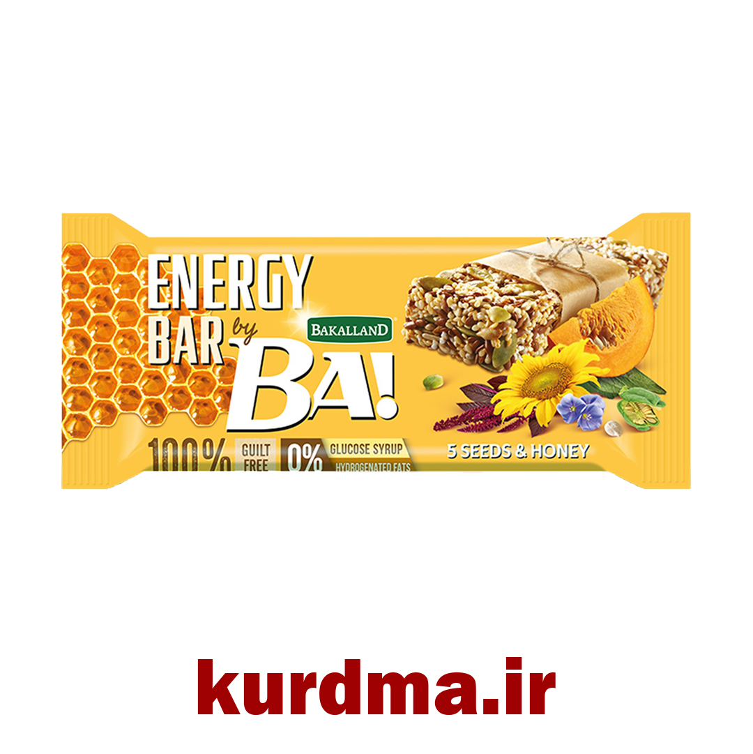 بار انرژیزا با طعم ترکیب 5 دانه مغذی  عسل طبیعی Bakalland ( عمده و خرده )