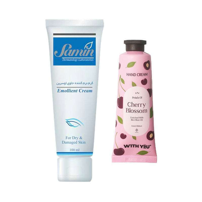 کرم نرم کننده ثمین مدل اوسرین حجم 100 میلی لیتر به همراه کرم مرطوب کننده ویت یو مدل Cherry Blossom حجم 50 میلی لیتر
