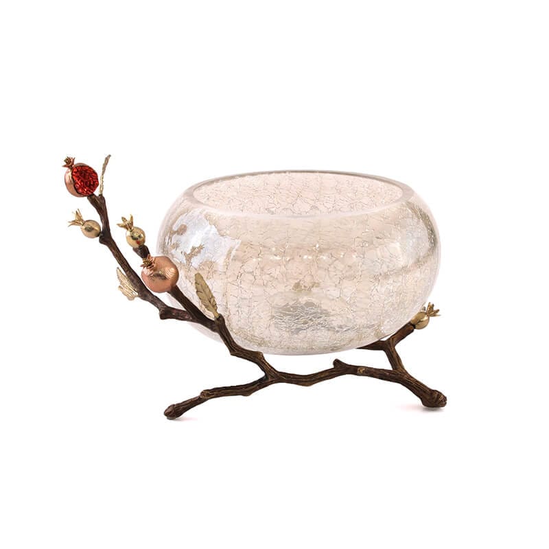 آجیل خوری - شاخه انار ظرف شیشه ای C3 بدون در برند ریتون