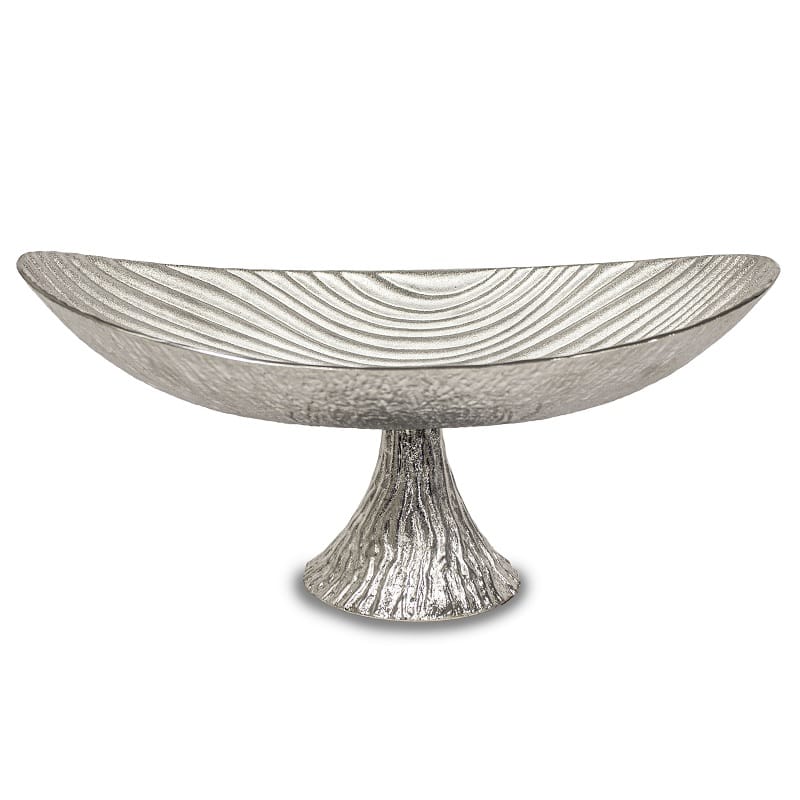 میوه خوری - ظرف بیضی بزرگ موج دار آلومینیوم (پایه دار) برند ریتون