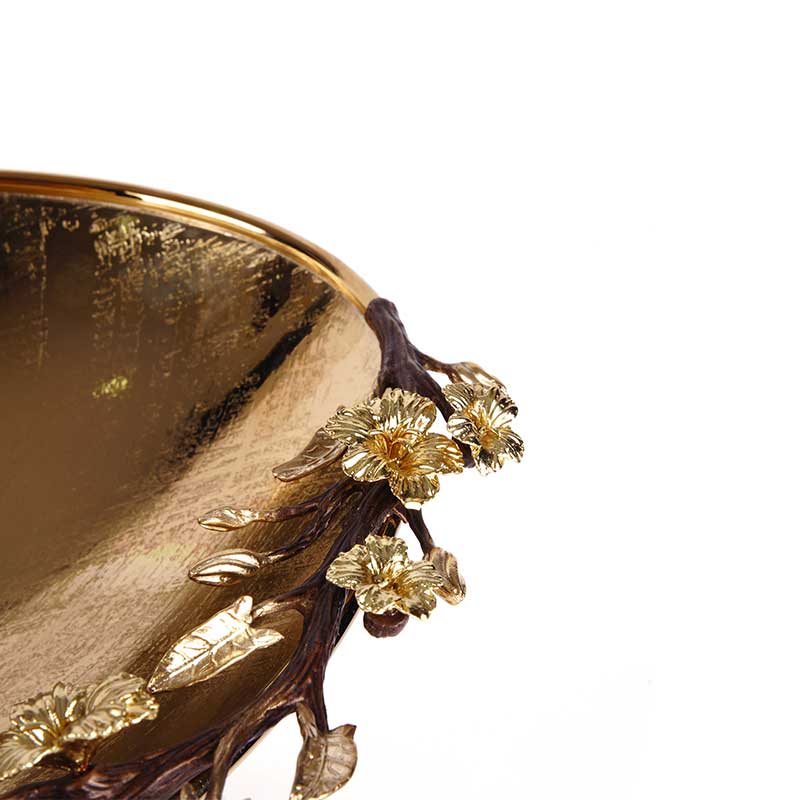 میوه خوری - شاخه لیلیان ظرف فلزی بیضی بزرگ برند ریتون