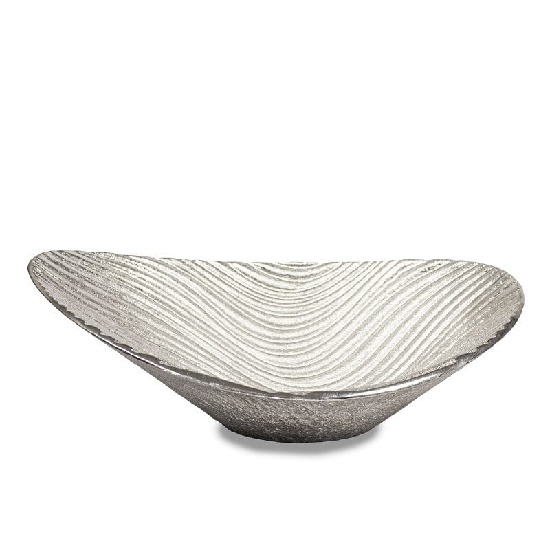 آجیل خوری - ظرف بیضی موج دار آلومینیوم سایز کوچک برند ریتون مبلمونسرا مدل 265523