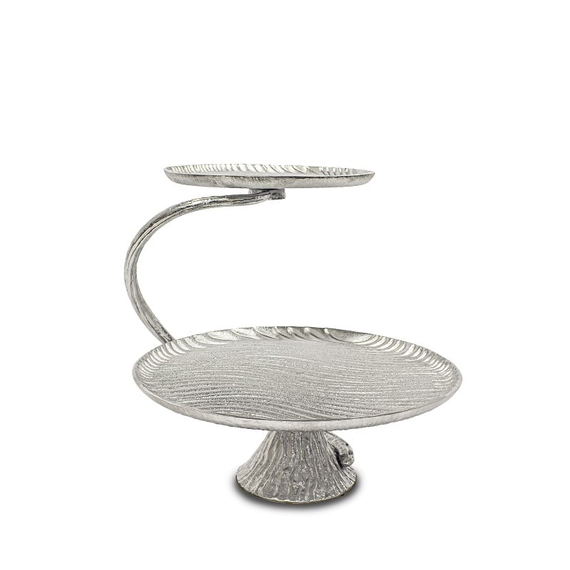 شیرینی خوری - دیس دو طبقه موج دار آلومینیوم برند ریتون