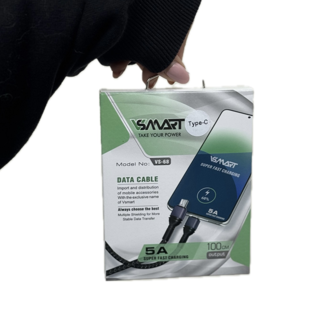 کابل شارژ و انتقال دیتا تایپ سی VSMART NEW PACK VS-68