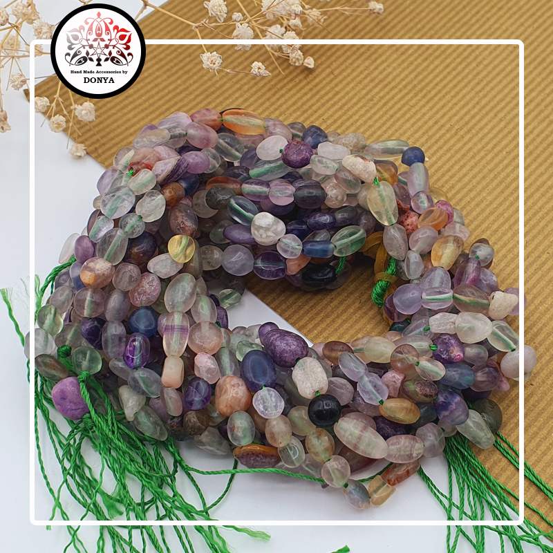 ریسه سنگ فلورین نامنظم سایز 6-8 میلیمتر