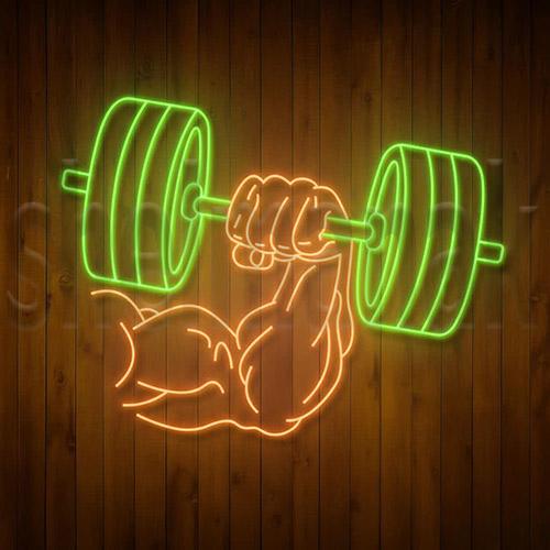 تابلو نئون طرح دمبل کد 5358 NE