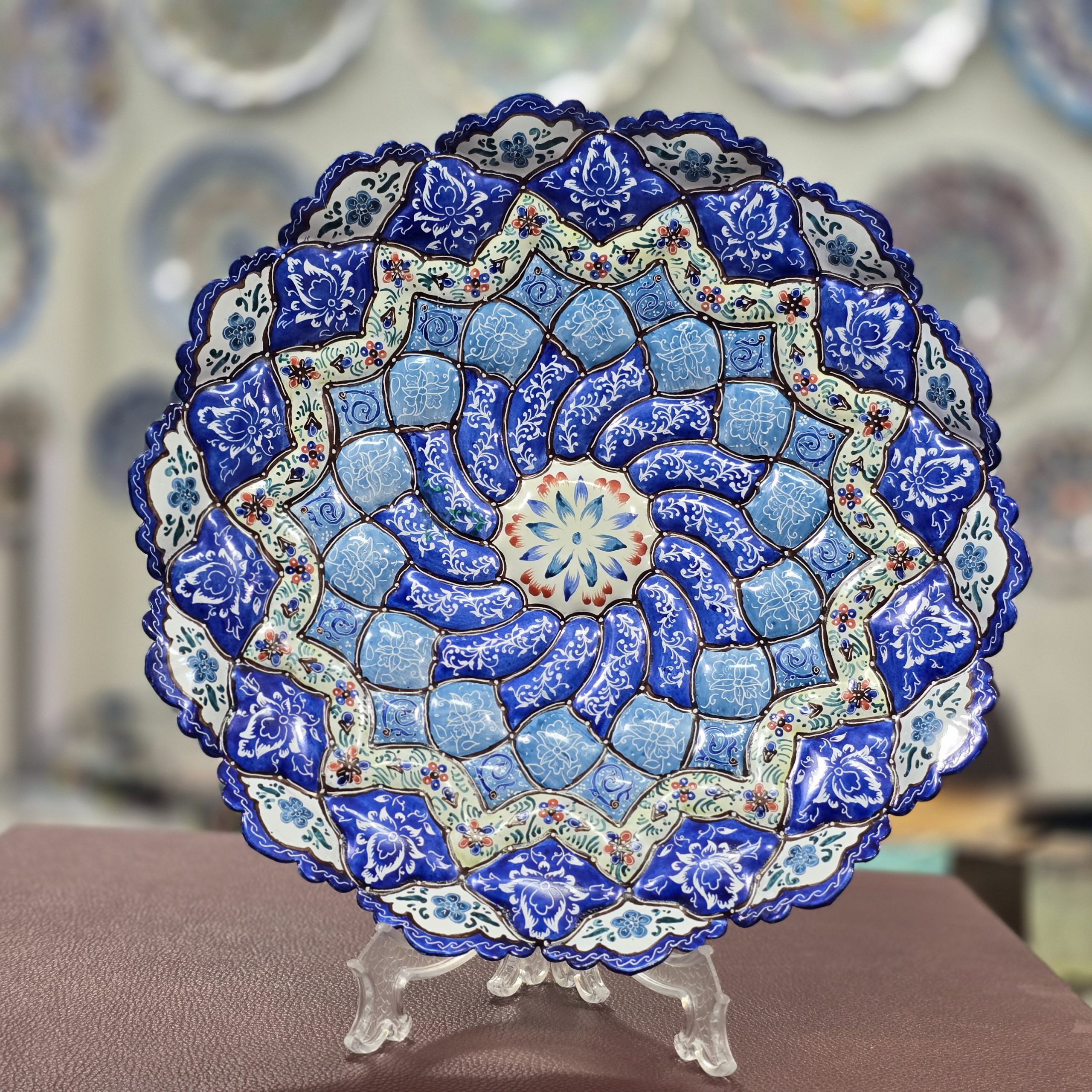 بشقاب میناکاری سبک بازاری درجه یک کد 115