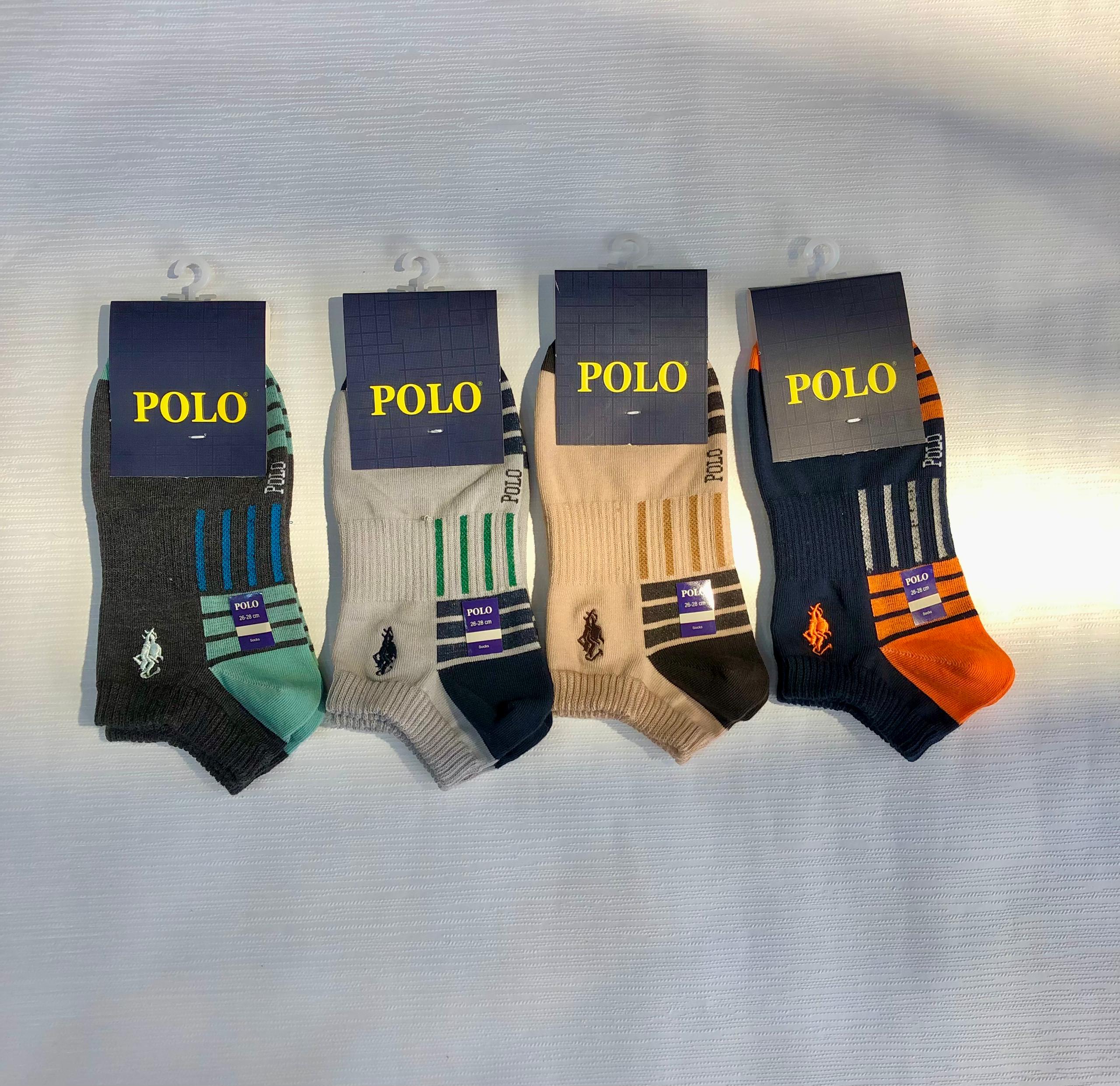 جوراب مچی مردانه برند POLO طرح پاشنه رنگی کف کش