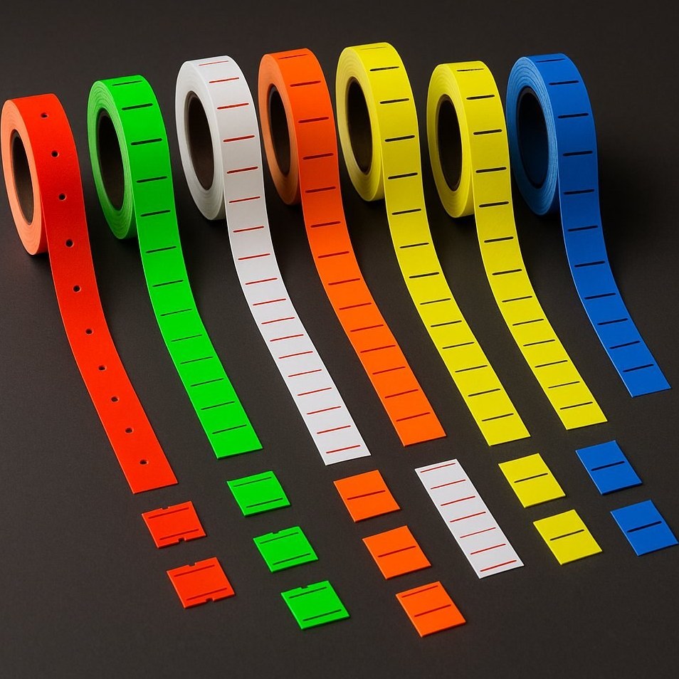 رول برچسب قیمت زن دستی بسته 10 عددی رنگی