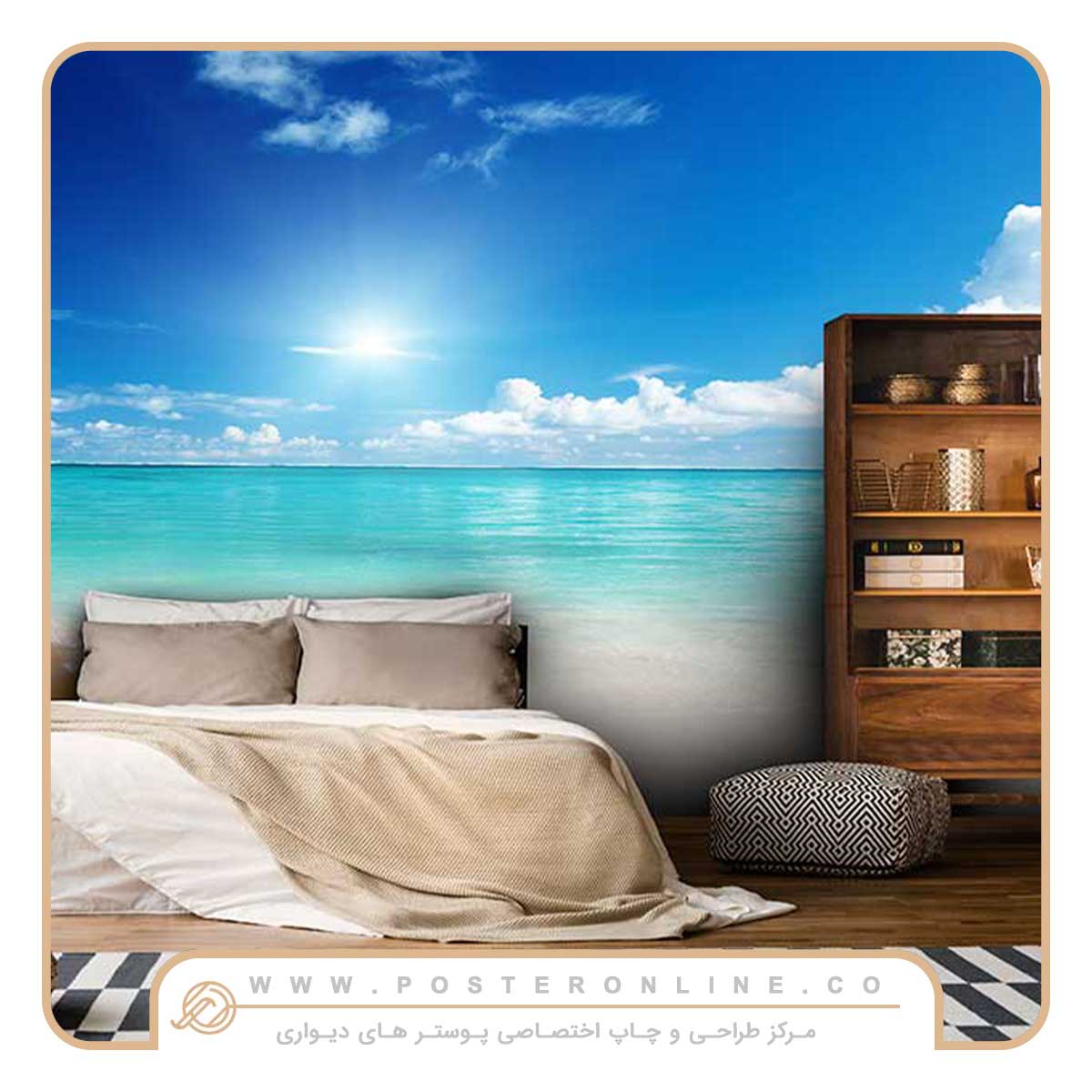 پوستر دیواری صدف و گردنبند مروارید کد n-7253