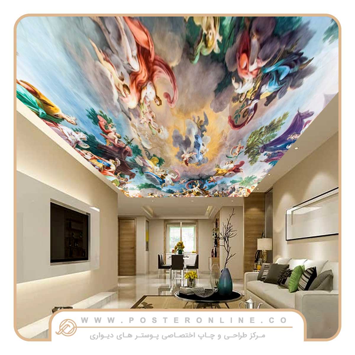 پوستر دیواری سقفی الهه های باستانی کد p-14151