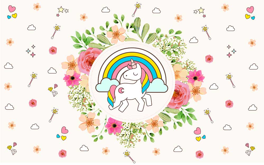 پوستر دیواری یونیکورن کودکانه کد om-1087