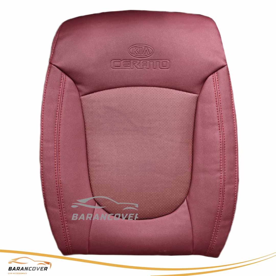 روکش صندلی سراتو سایپایی چرم رنگ زرشکی روشن