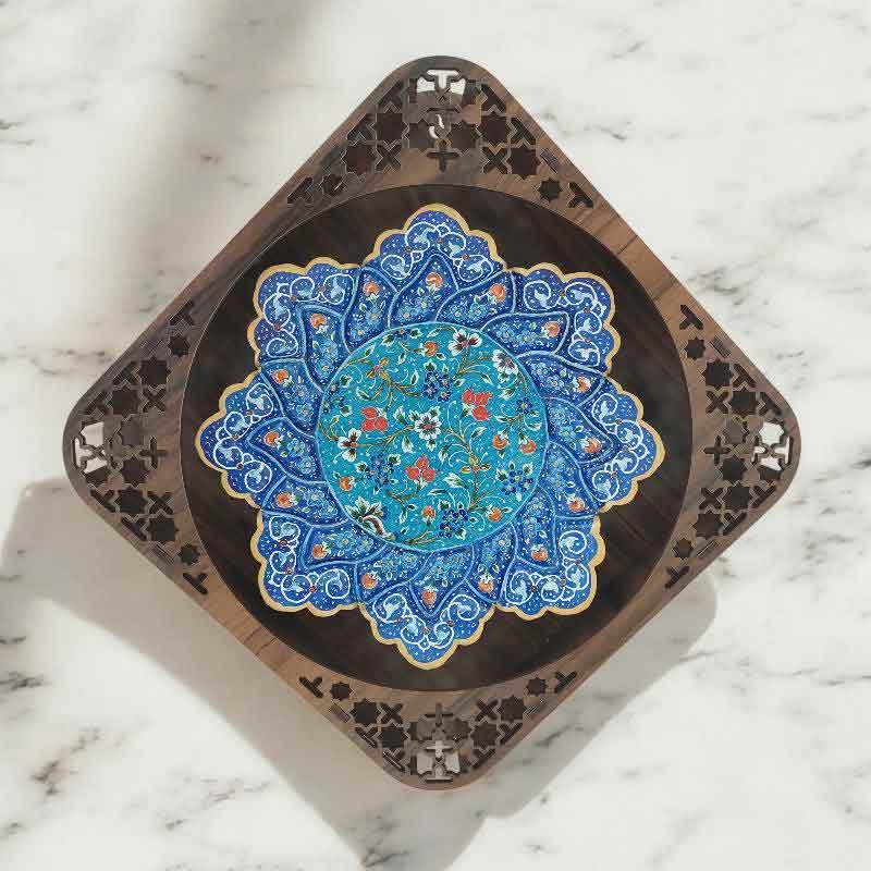 بشقاب میناکاری دیوارکوب 16 سانتی کد DK685