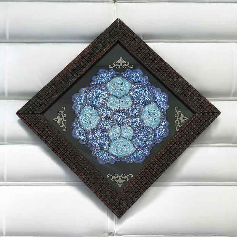 بشقاب میناکاری دیوارکوب 16 سانتی کد DK16413