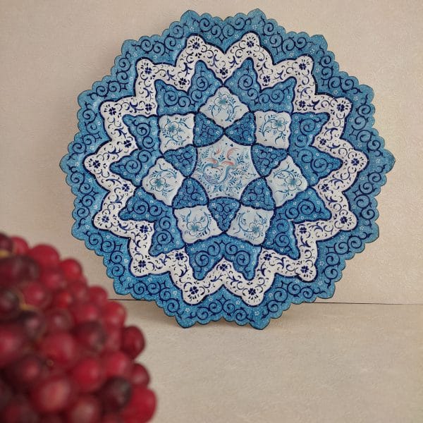 بشقاب میناکاری دیوارکوب 30سانتی کد DK30122S