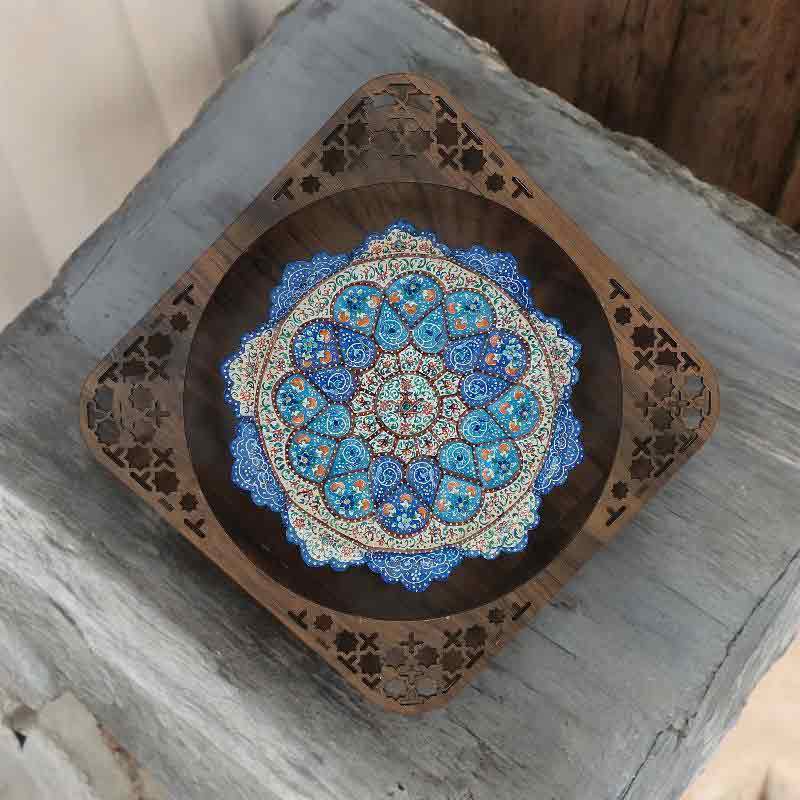 بشقاب میناکاری دیوارکوب 20 سانتی کد DK20576