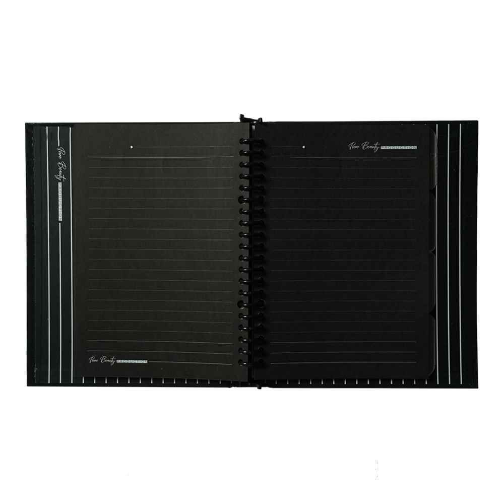 دفتر کلاسوری 20حلقه 100برگ قفل فلز (کاغذ مشکی)برگ سری پیور بیوتی کد71500 (6 تایی)