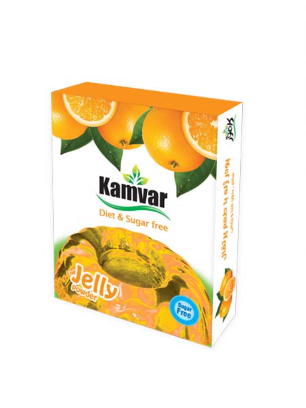 پودر ژله بدون قند با طعم پرتقال کامور - 36 گرم