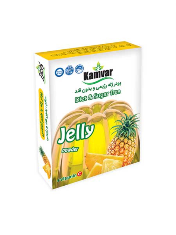 پودر ژله بدون قند با طعم آناناس کامور - 36 گرم
