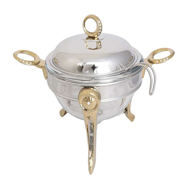 سوفله سوپ‌خوری حلقه نگین رزلند دسته طلایی 4526