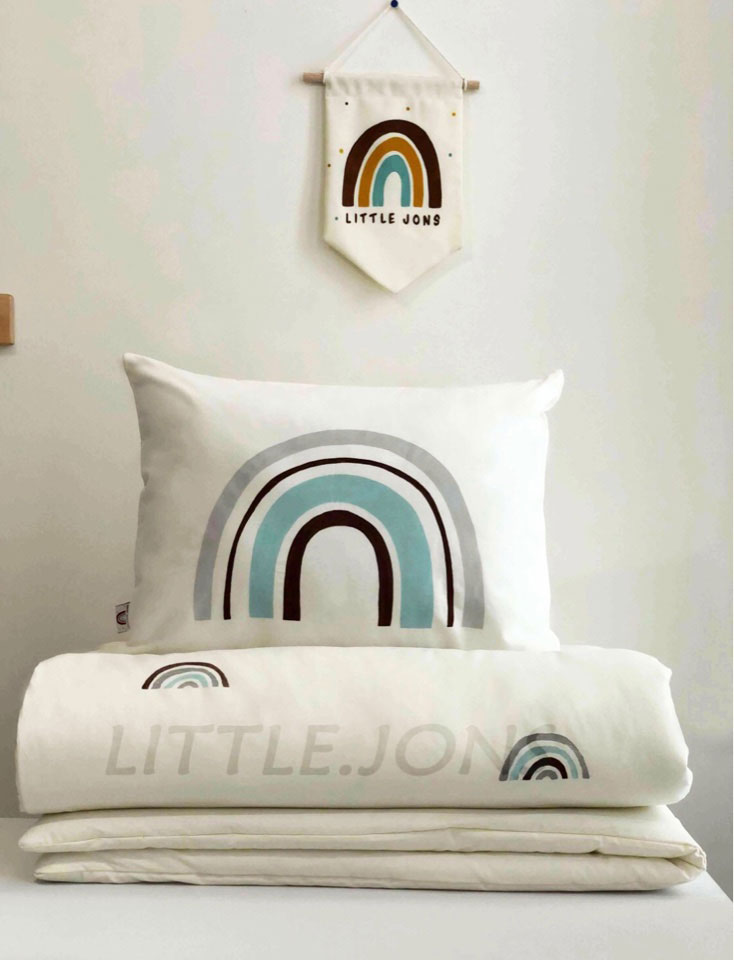 ست روتختی  نوزادی رنگین کمان آبی