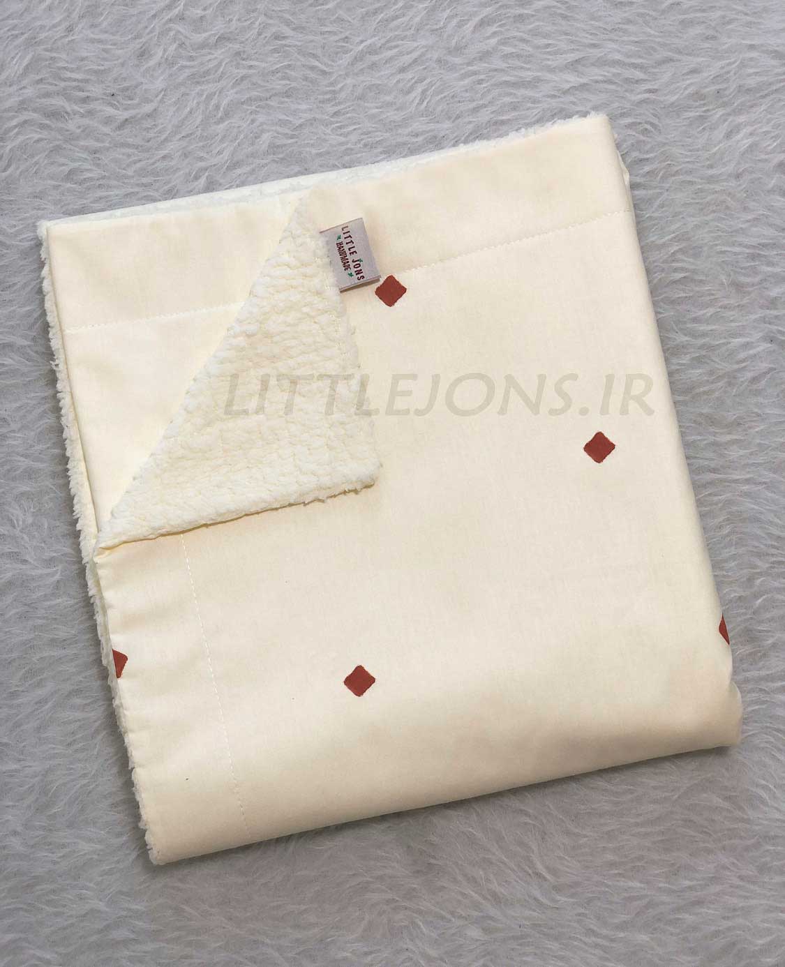 پتو نوزادی مربع آجری