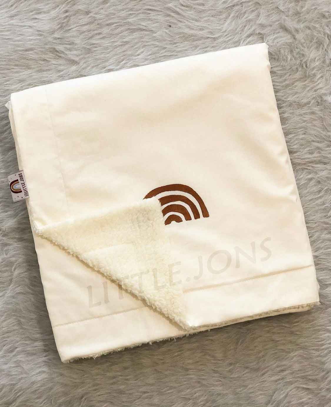 پتو نوزادی رنگین کمون آجری