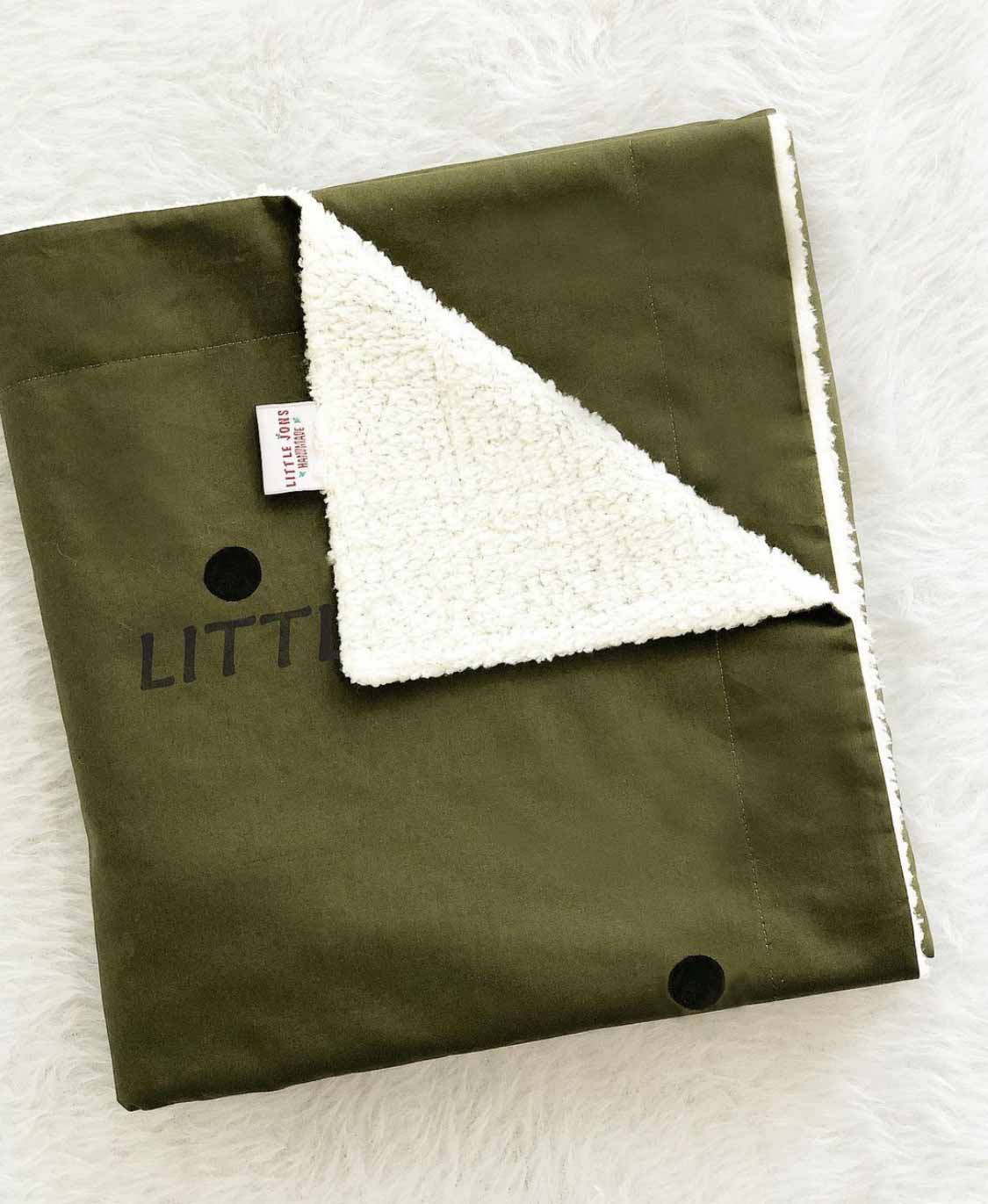 پتو نوزادی سبز زیتونی