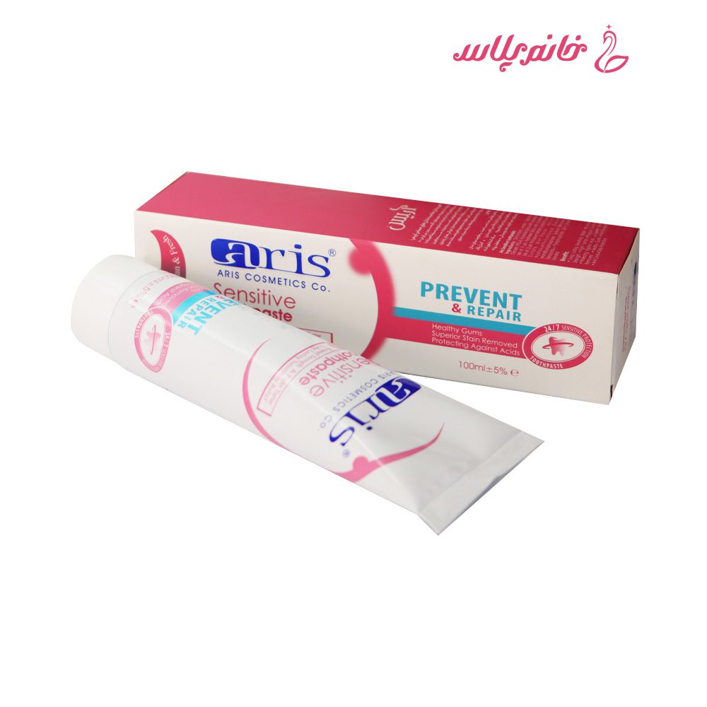 خمیر دندان حساسیت‌زدای آریس مدل Prevent &amp; Repair حجم 100 میلی‌لیتر