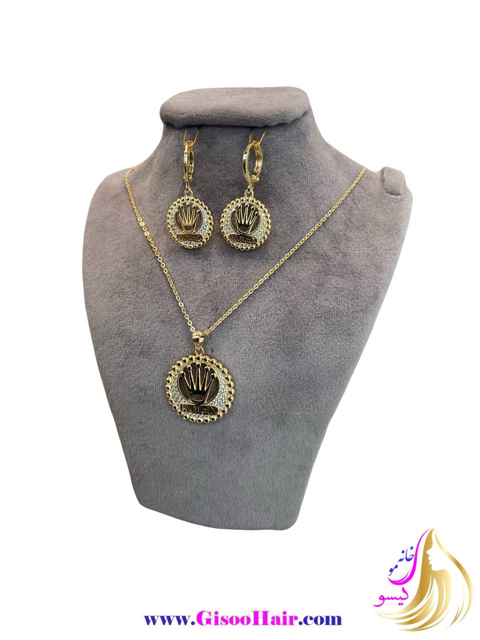 نیم ست استیل طلایی طرح رولکس