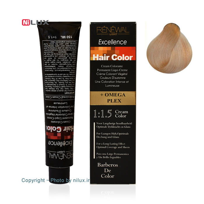 رنگ مو بلوند خیلی خیلی روشن رنوال شماره 10.0 حجم 150 میلی لیتر