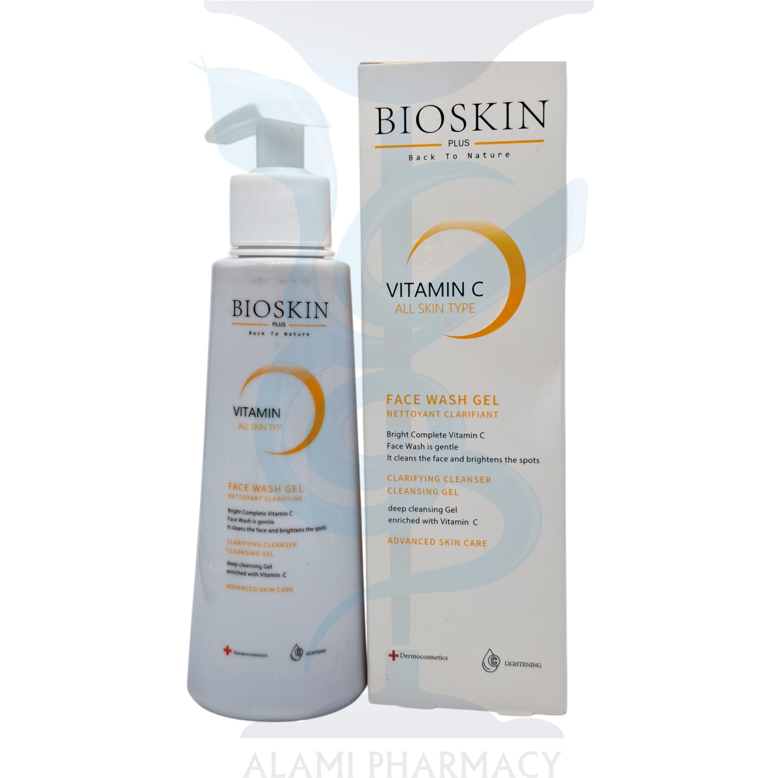 ژل شستشوی صورت حاوی ویتامین C بایو اسکین پلاس مناسب انواع پوست