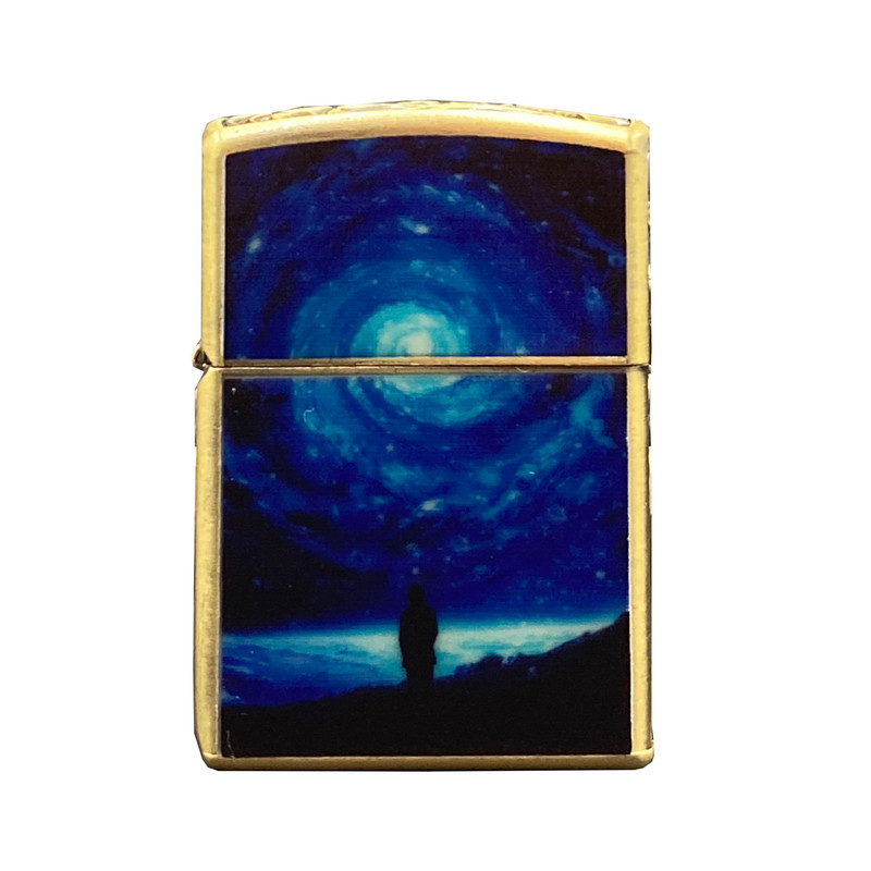 فندک بنزینی زورو مدل شب نما طرح روز پدر کد DKD-2060