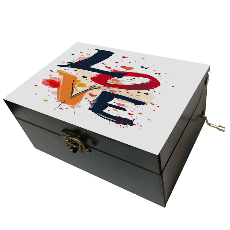 جعبه موزیکال مدل هندلی طرح عشق love کد 1199مدل 1