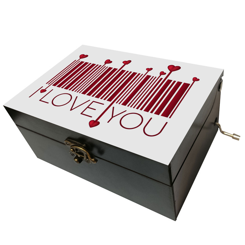 جعبه موزیکال مدل هندلی طرح i love you کد 2015مدل 1