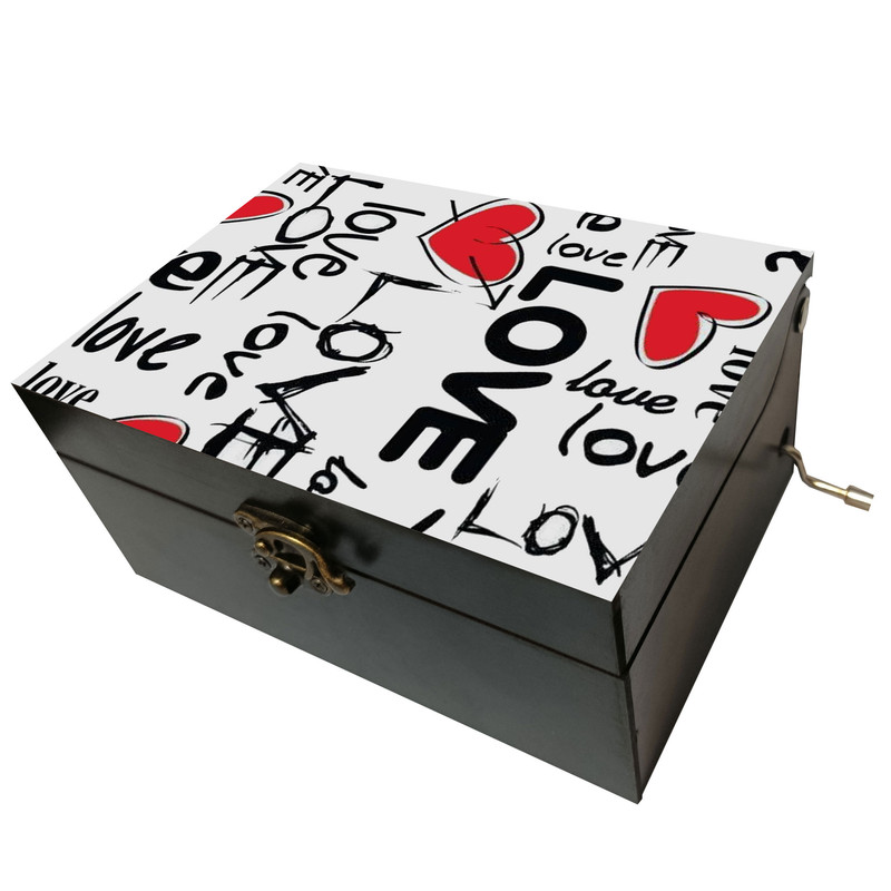 جعبه موزیکال مدل هندلی طرح عشق love قلب کد 2030مدل 1