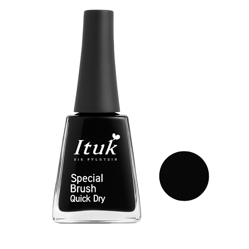 لاک براق ناخن ایتوک شماره 56 رنگ مشکی