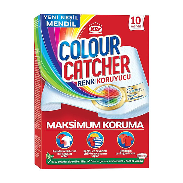 دستمال جذب رنگ لباس هنکل مدل COLOUR CATCHER بسته 10 عددی